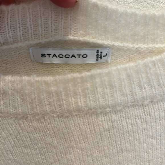 Staccato Always In The Lead White Sweater L - Picture 3 of 7
